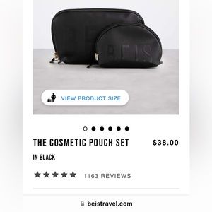 Beis cosmetics pouch set in black